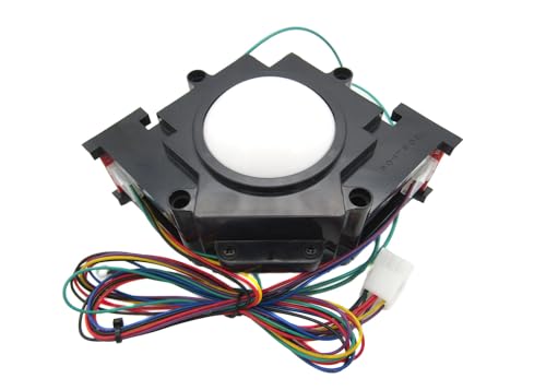 3" White High Lip Arcade Trackball Assembly