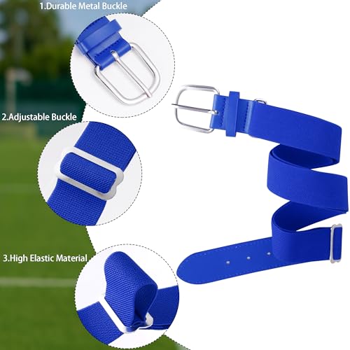 Baseball Socks and Belt Combo Set - Blue, Large