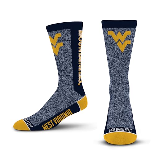 West Virginia Mountaineers Marble MVP Crew Socks - Large