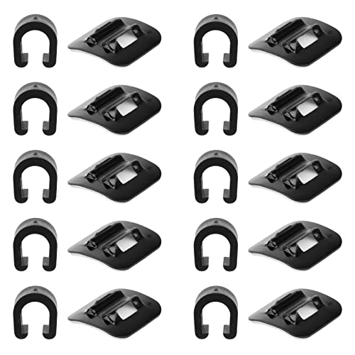 10-Pack Bicycle Cable Clips - Plastic C Buckle for Bike Cables