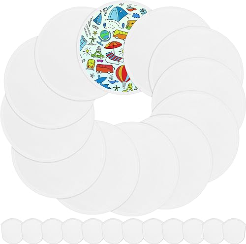 Foldable Handheld Fan Set with Carry Bags - White Color, 8 Pack