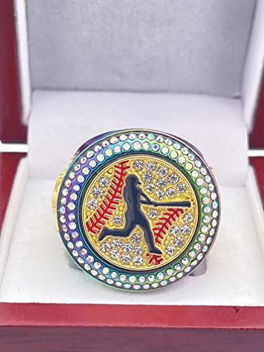 Baseball Softball Champion Ring - Assorted Colors & Gemstones
