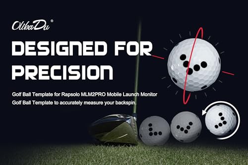 OlibaDu Black Golf Ball Marker Template for Rapsodo MLM2PRO - Reusable, Durable, Easy to Use