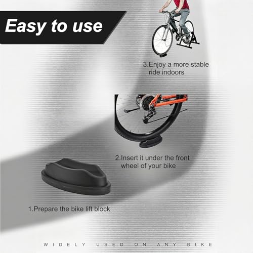 Bike Trainer Front Wheel Block - Anti-Slip Riser Stand for 1.8" Tires