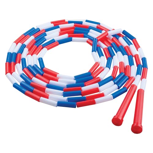 Plastic Segmented Jump Rope - 16 Feet White for Adults