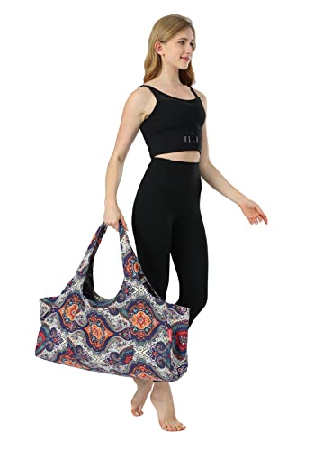 Large Yoga Mat Bag with Pockets - Celestial Design