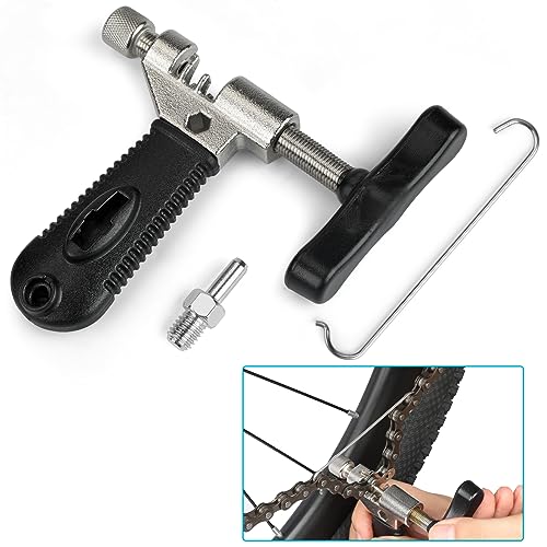 Bike Chain Repair Tool Kit - Chain Breaker, Link Pliers, Wear Checker - Black