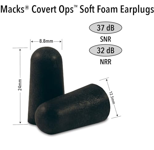 Soft Foam Shooting Ear Plugs - 32 dB Noise Reduction, 50 Pairs
