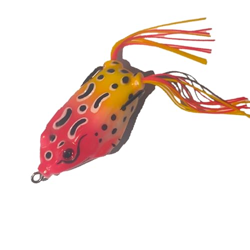 Weedless Topwater Frog Lures - 5pcs Lifelike Bass Fishing Baits