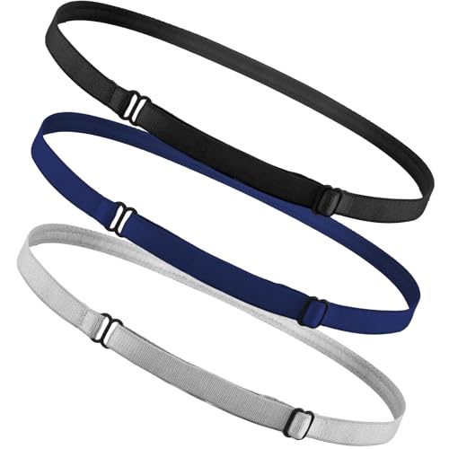 Adjustable Non-Slip Sports Headbands for Men & Women - 3 Pcs