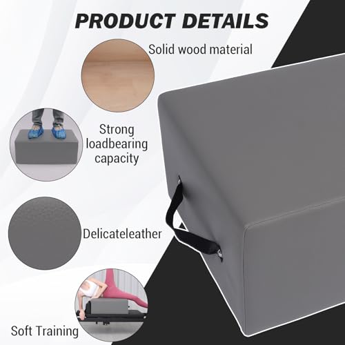 Portable Pilates Reformer Sitting Box - Non-Foldable Grey