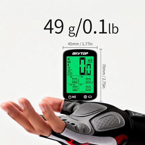 Wireless GPS Bike Computer with Standard Mount - 2.4" Screen, IPX7, 28H Battery Life
