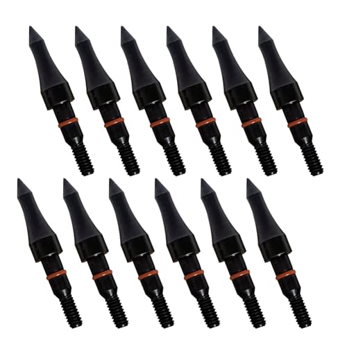 100 Grain Archery Arrow Tips - 12 Pack Field Points, 5/16" Diameter