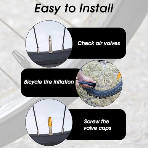 16-Pack Aluminum Presta Valve Caps - 8 Colors for Bicycles