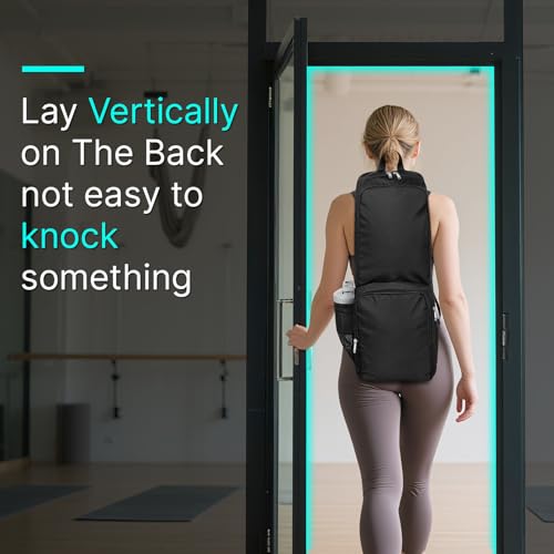 Yoga Mat Bag Carrier Backpack with Multi Pockets - Black