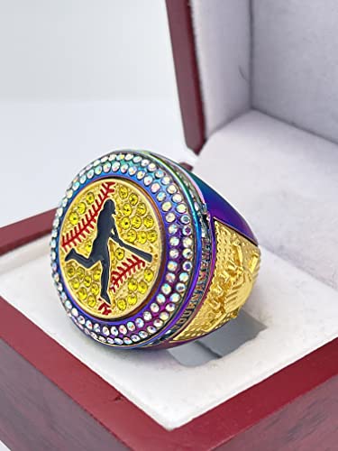 Softball Champion Ring - Player Award with Assorted Colors
