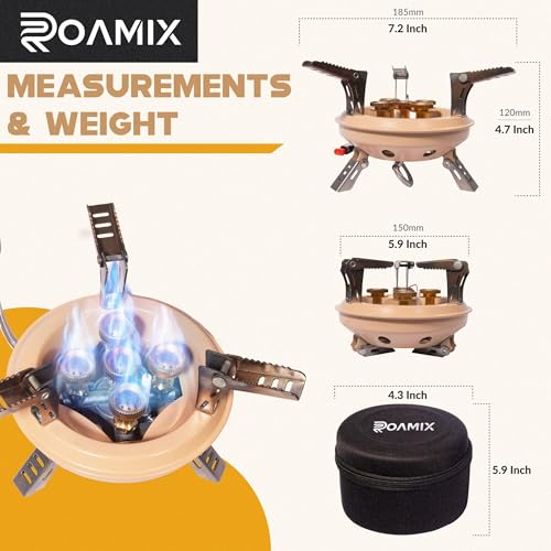 Roamix 54,500 BTU Multi-Fuel Portable Camping Stove with Carrying Case