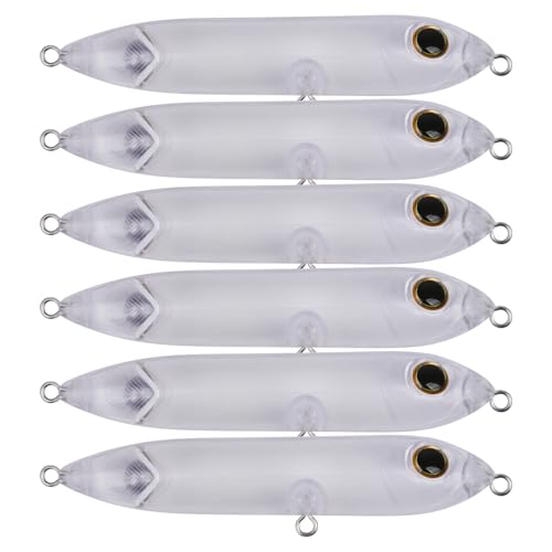 Catfish Rattling Line Float Lure - Unpainted Blank 4 Inch (6-Pack)