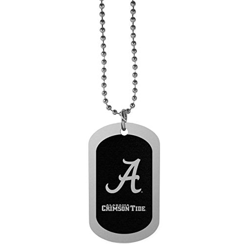 Alabama Crimson Tide Dog Tag Necklace - 26-Inch Black Ball Chain