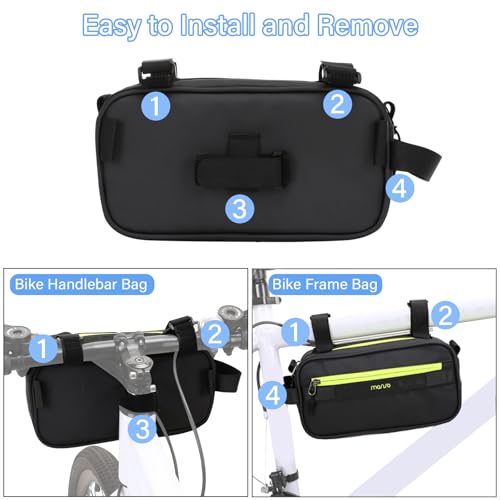 MOSISO Green Bike Handlebar Bag Waterproof Cycling Front Pouch for Bicycle