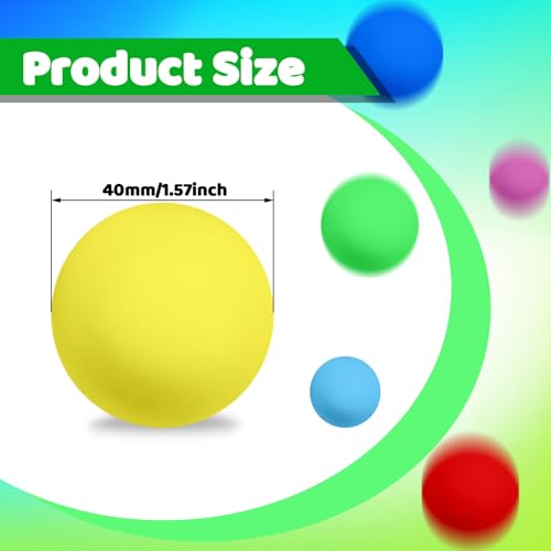 100 Colored Table Tennis Balls - 40mm Washable Game Balls