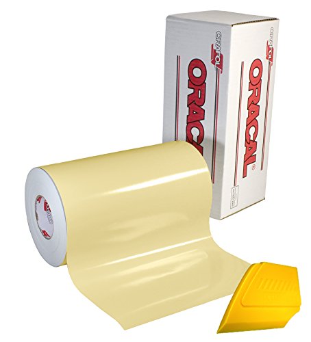Multi-Colored Adhesive-Backed Vinyl Wrap Decals with Squeegee - 12x5ft Cream