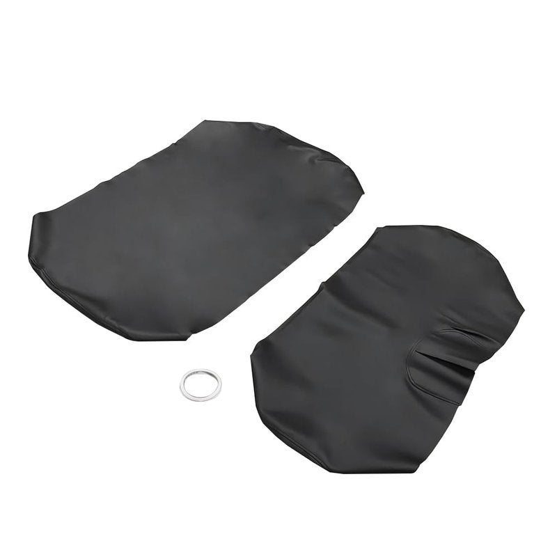BuliBoao Golf Cart Front Seat Cover Set Staple On for E-Z-Go TXT Golf Cart, Microfiber Leather, Black