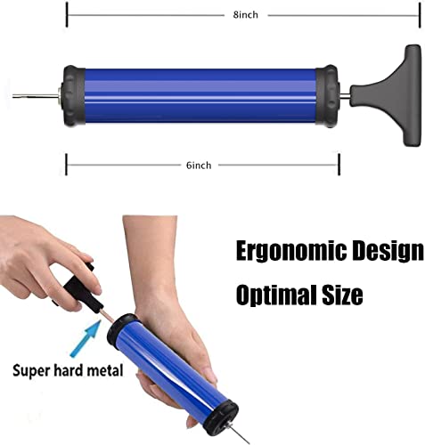 Portable Ball Pump with 4 Needles & Nozzles for Sports Balls