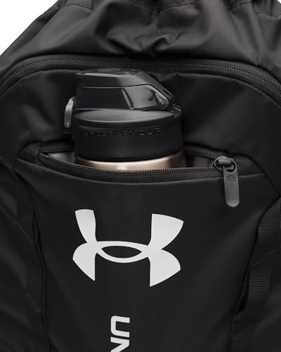 Water-Resistant Sackpack with Insulated Pocket - Black