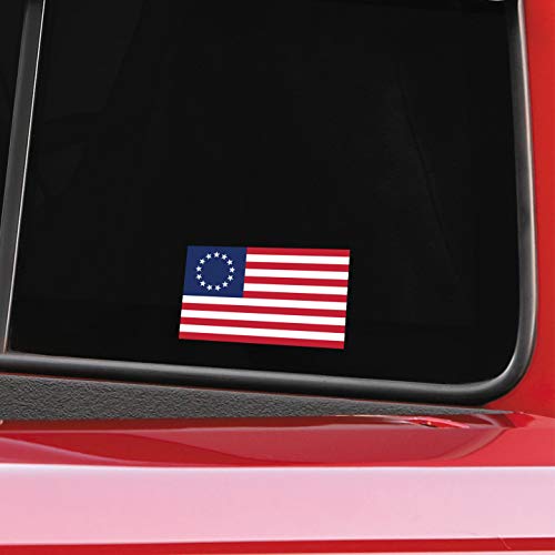 Betsy Ross Flag Vinyl Decal Sticker - 2-Pack, 5" x 3"