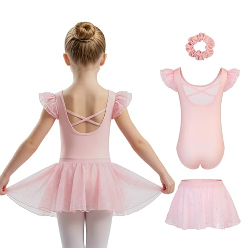 Toddler Dance Leotard with Detachable Skirt - Light Pink 4-5T