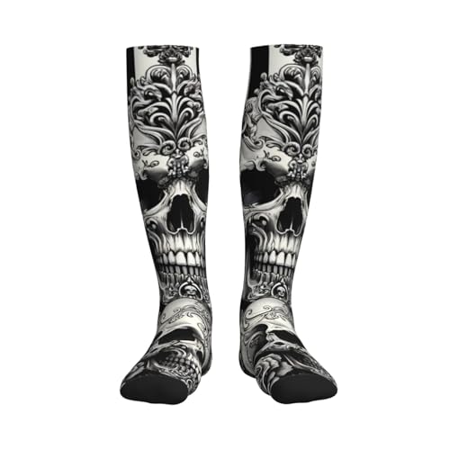 Skull Pattern Halloween Compression Socks for Men & Women