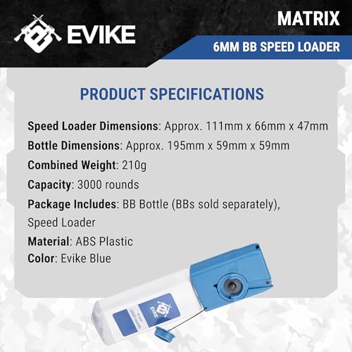 6mm BB Winding Speed Loader for M4 Airsoft Magazines - Blue