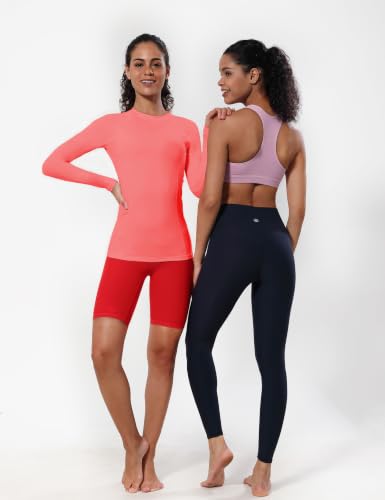 Bubblelime Long Sleeve Rashguard for Women - Coral, Small