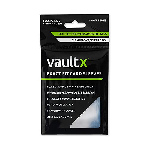Exact Fit Inner Sleeves for Trading Cards - 100 Pack - Clear