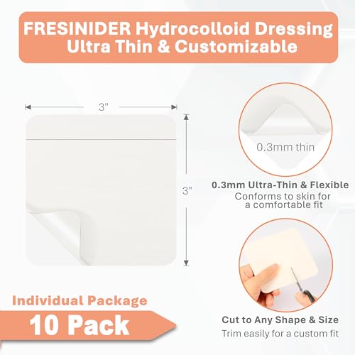 Hydrocolloid Wound Dressing 3" x 3" – 10 Pack Ultra Thin Bandages