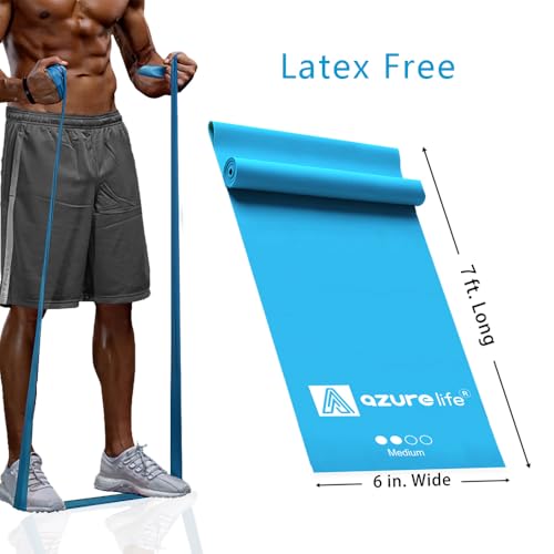 7 Feet Medium Resistance Exercise Band - Non-Latex Stretch Band