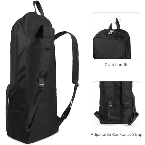 Yoga Mat Bag Carrier Backpack with Multi Pockets - Black