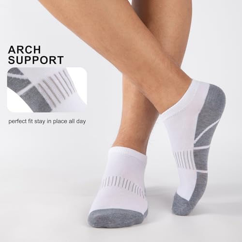 COOVAN Mens 14 Pack Ankle Socks， Low Cut Thin Comfort Breathable