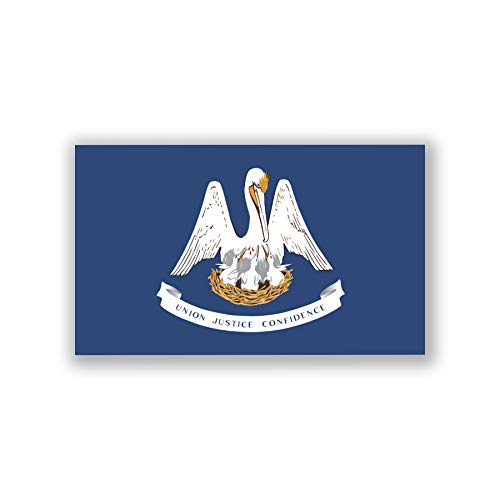 Louisiana State Flag Decal Stickers - 2-Pack, 5"x3", UV Protected