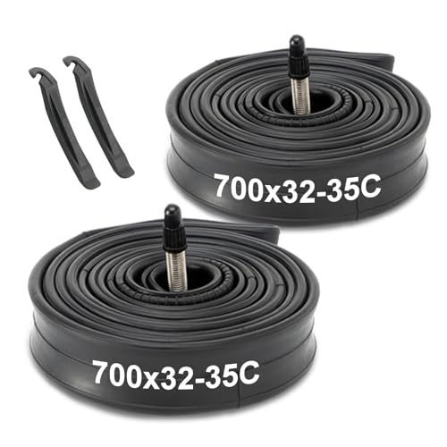 700x32-35C Bicycle Inner Tube 2-Pack for Road Bikes with Presta Valve