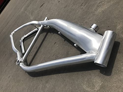Gas Bicycle Frame with 3.4L Fuel Tank - Brushed Aluminum
