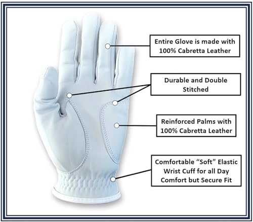 Large Worn on LH Funny Golf Gloves with Ball Marker - Crude Gag Gift
