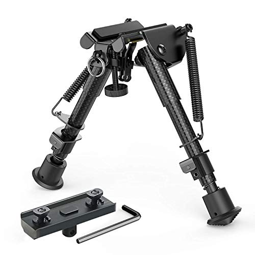 Lightweight Carbon Fiber Rifle Bipod 6-9 Inch with M Lock Adapter