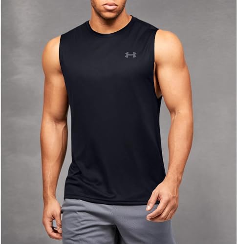 Under Armour Men's Velocity Muscle Tank Top - Large Black / Pitch Gray