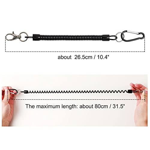 Retractable Spiral Fishing Lanyard with Lobster Clasp