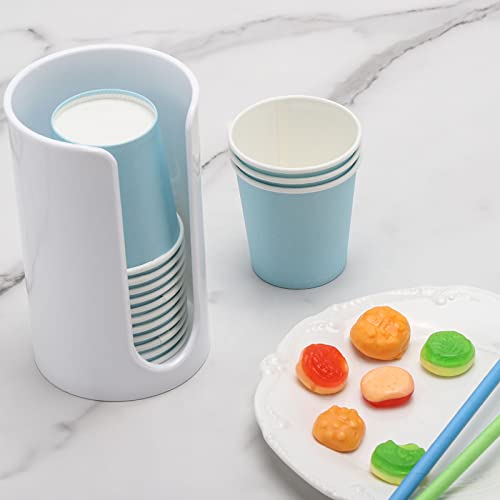 Small Disposable Cup Holder - White Bathroom Cup Dispenser