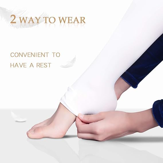 Convertible Ballet Dance Tights for Girls & Women - White, Large-X-Large