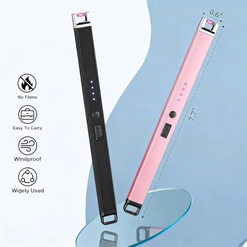 2 Pack Electric Candle Lighter - USB Rechargeable Plasma Arc Lighter