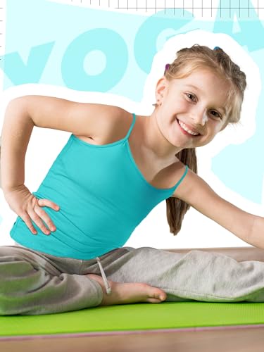 Girls Dance Tank Top 6 Pack - Cute Colors, Age 11-12 Years - Geyoga